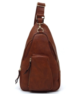 Fashion Sling Backpack AD2773 BROWN